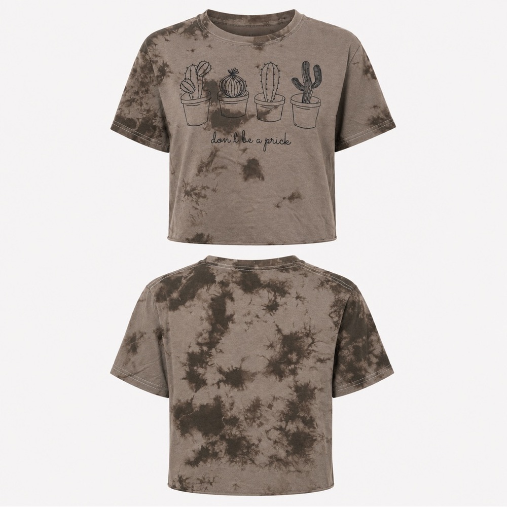 Fifth Sun Succulent Graphic Tie Dye Tee “Don’t Be a Prick” 100% Cotton | Sz Sm